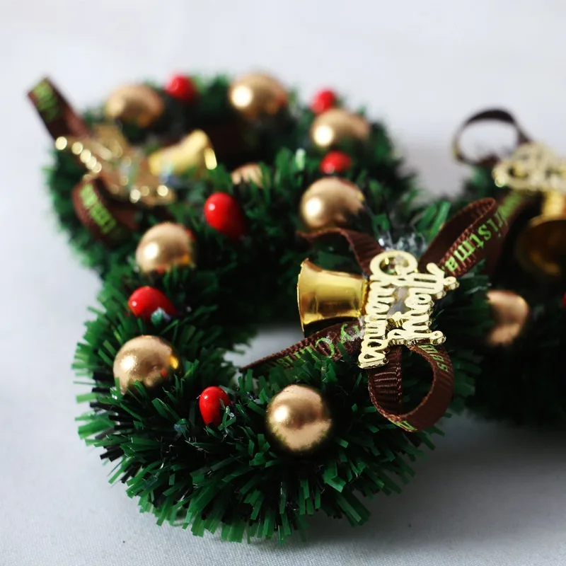 1:12 Scale Dollhouse Christmas Gatehouse Wreath Mini Ornament Rich Decor DIY Doll House Holiday Scene Layout Accessories