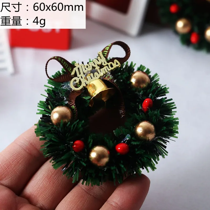 1:12 Scale Dollhouse Christmas Gatehouse Wreath Mini Ornament Rich Decor DIY Doll House Holiday Scene Layout Accessories