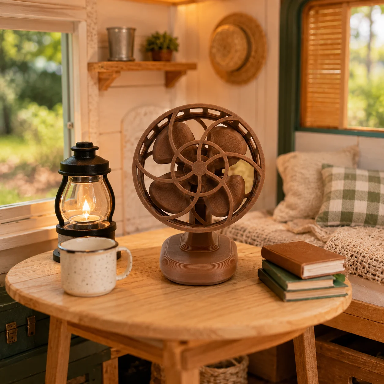 Mini Electric Fan, doll House Living Room, Bedroom Scene Decoration, Shooting Props, Collection for Microscale Enthusiasts