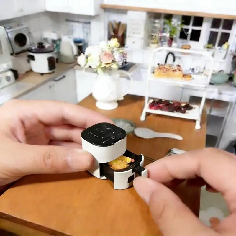 Miniature Air Fryer for Dollhouse 1 12 Scale 1Pcs Kitchen Appliance Decor Lifelike Scene Arrangement