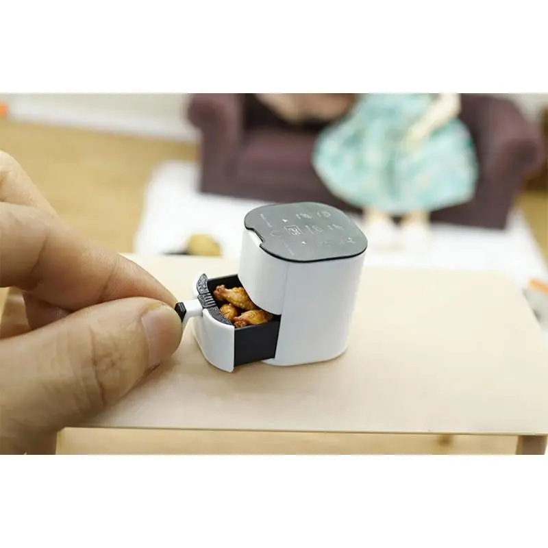Miniature Air Fryer for Dollhouse 1 12 Scale 1Pcs Kitchen Appliance Decor Lifelike Scene Arrangement