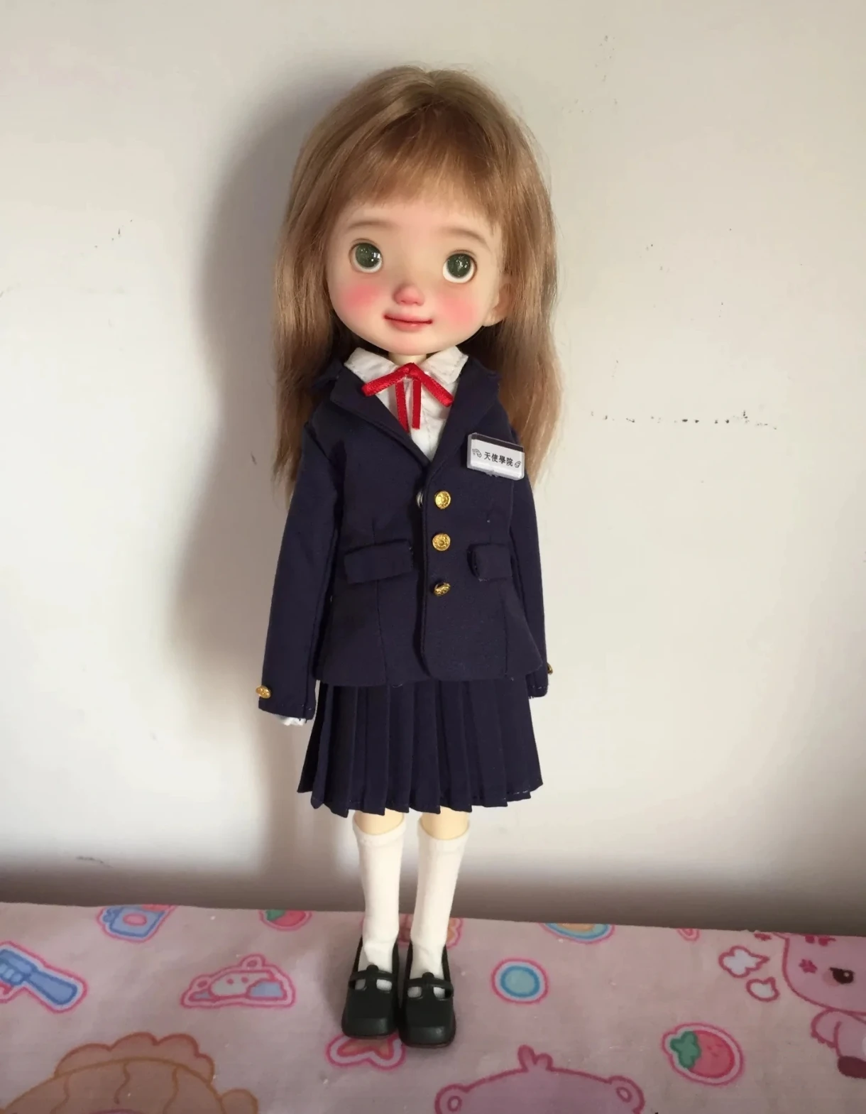 Blythe OB22 Doll Clothes Japanese School Uniform Formal Suit Shirt JK Pleated Skirt For 1/6 BJD OB24 Gift Birthday