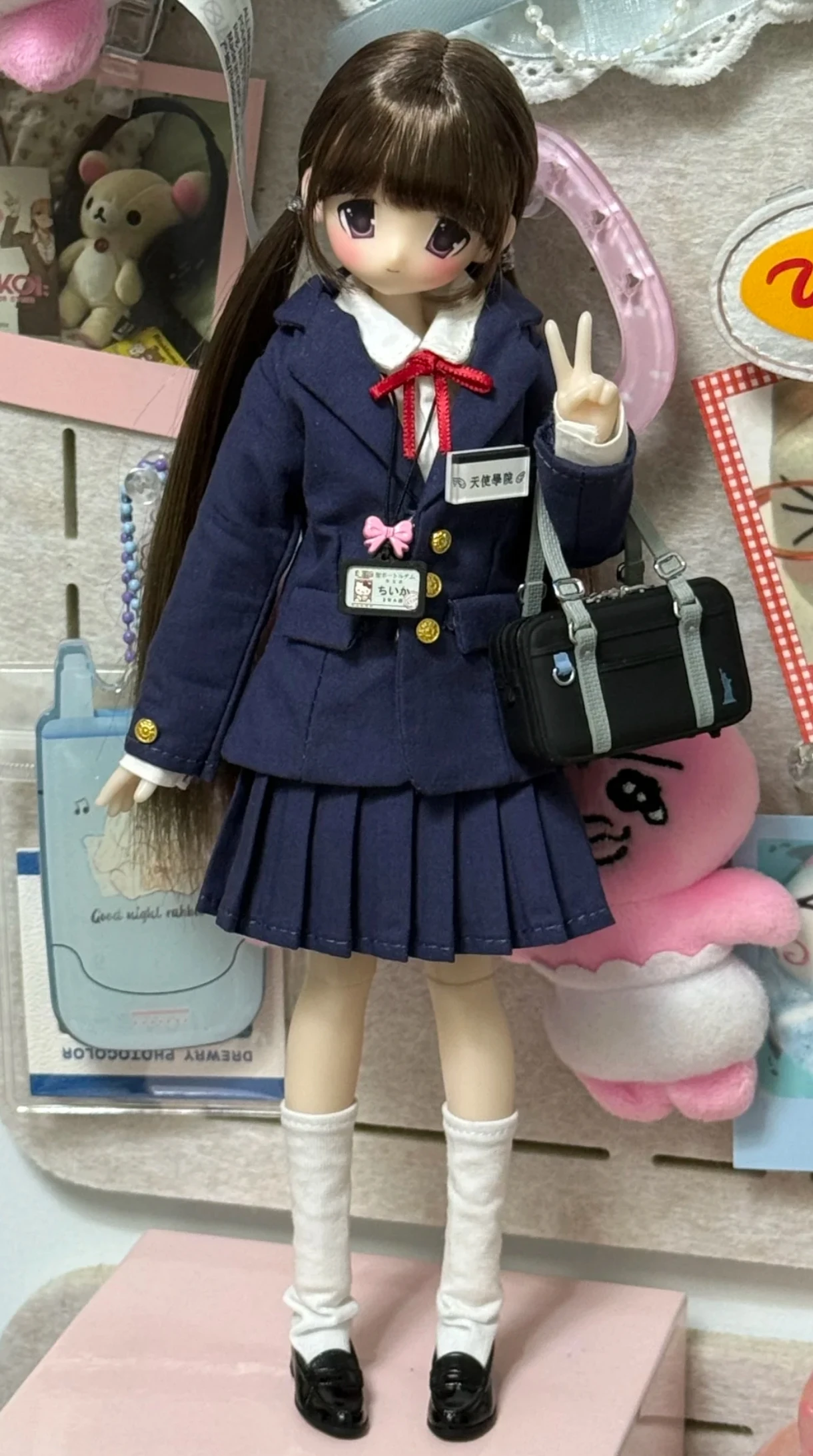 Blythe OB22 Doll Clothes Japanese School Uniform Formal Suit Shirt JK Pleated Skirt For 1/6 BJD OB24 Gift Birthday