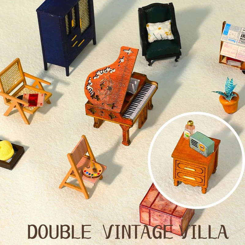 DIY Wooden Miniature Doll Houses Kits Handmade 3D Puzzle Assembly Building With Furniture Dollhouses For Xmas Birthday Gifts