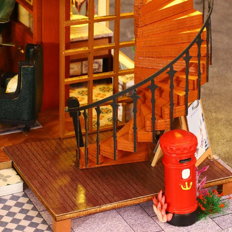 DIY Wooden Miniature Doll Houses Kits Handmade 3D Puzzle Assembly Building With Furniture Dollhouses For Xmas Birthday Gifts