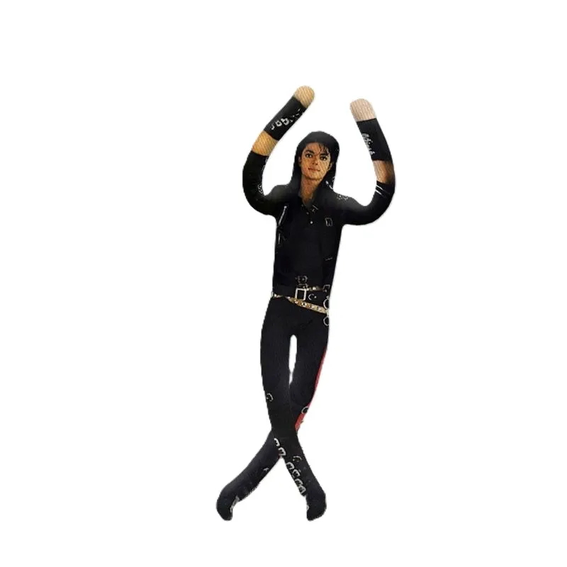 Michael Jackson Cosplay Prop Doll Plush Stuffed Figure Joint Mobile Room Decoration Gift for Fans Abstract Style