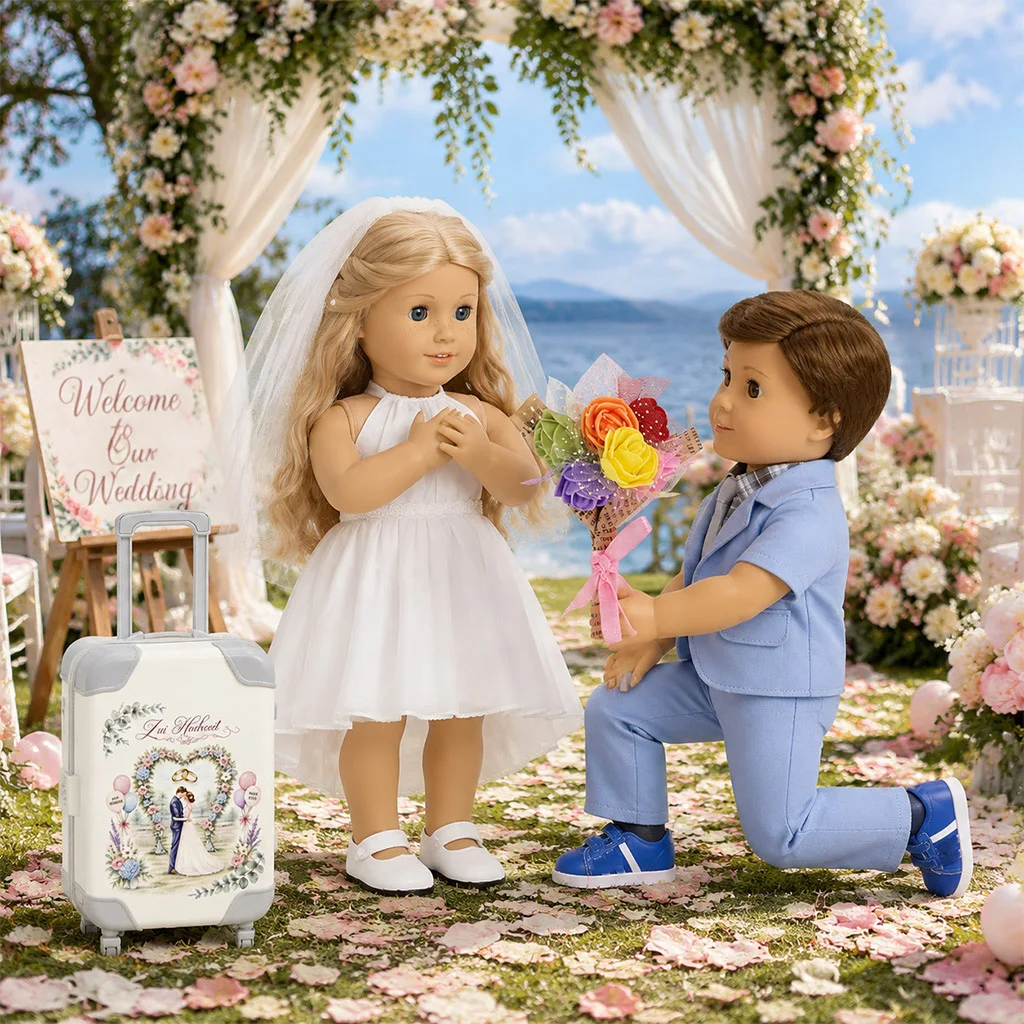 Doll Dress Wedding Party Dress Gentleman's Suit For 18 Inch American Doll&43cm Baby Doll Clothes Accessories Our Generation