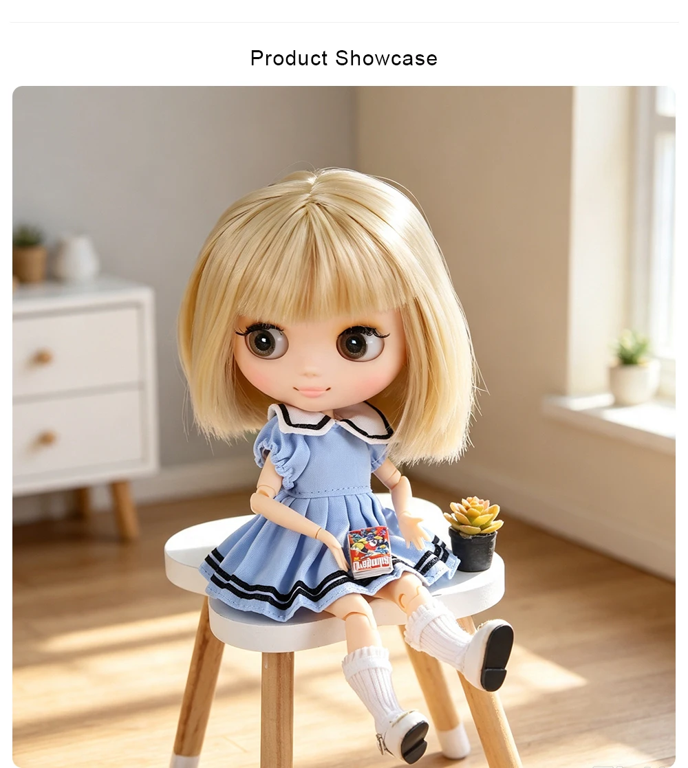DBS Middie Blythe Doll Dress Teen Cute Set Dress Set Suitable for 20cm Joint Body Wearing
