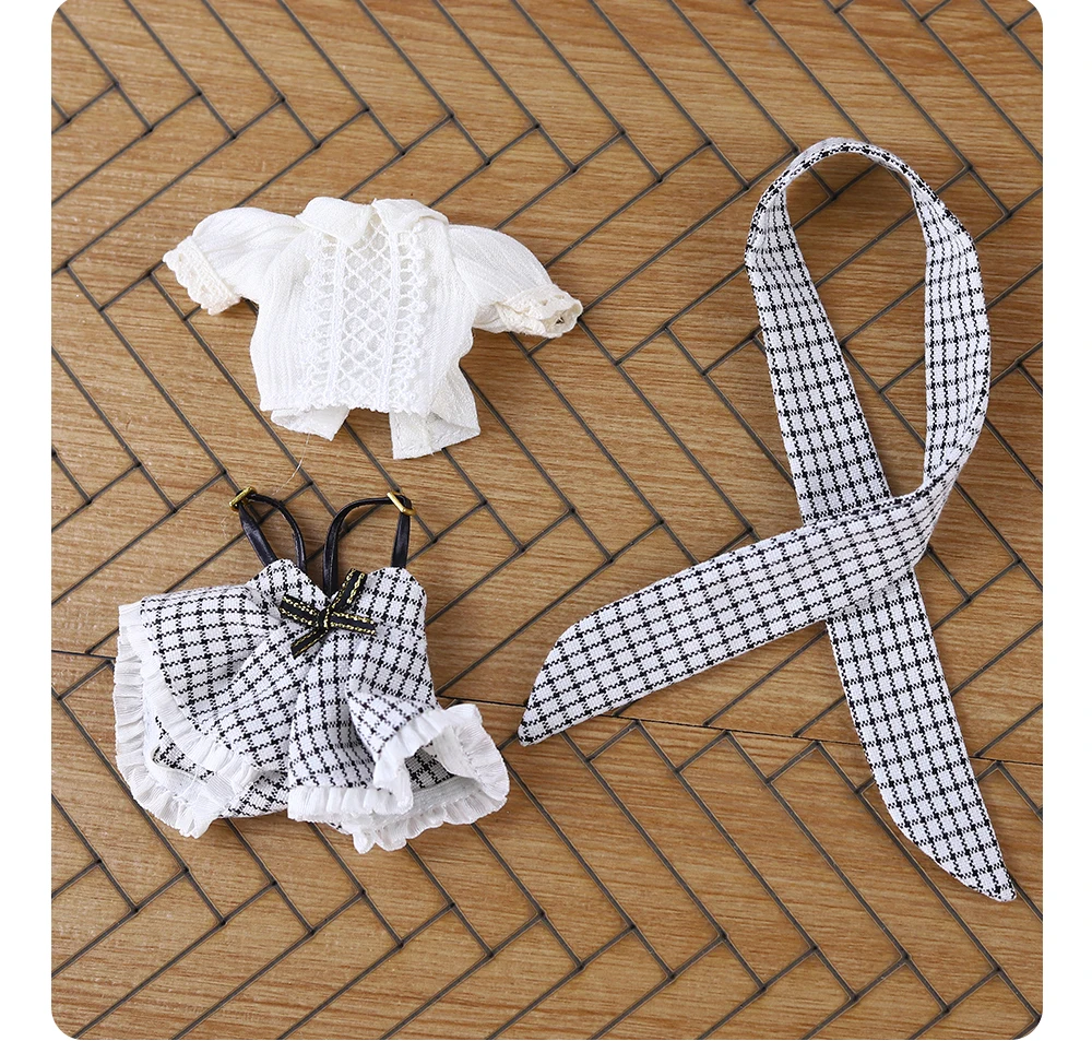 DBS Middie Blythe Doll Dress Teen Cute Set Dress Set Suitable for 20cm Joint Body Wearing