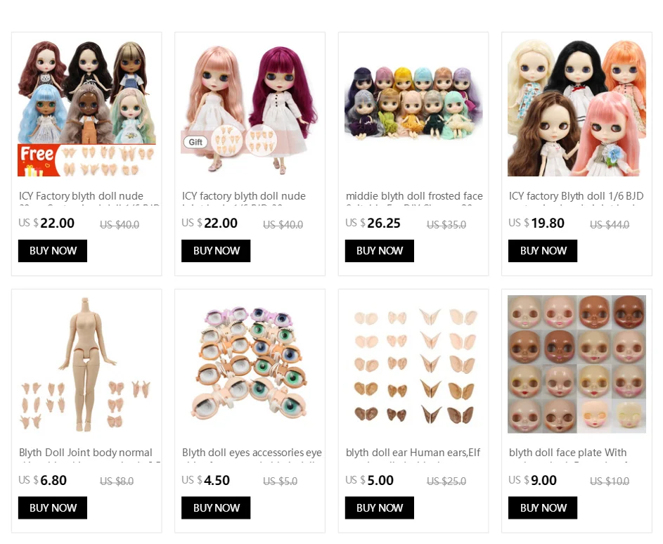 DBS Middie Blythe Doll Dress Teen Cute Set Dress Set Suitable for 20cm Joint Body Wearing