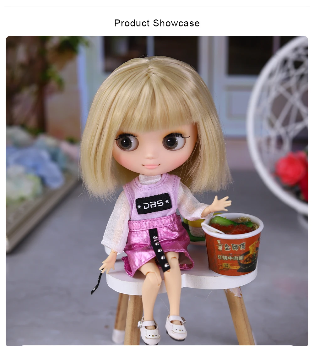 DBS Middie Blythe Doll Dress Teen Cute Set Dress Set Suitable for 20cm Joint Body Wearing