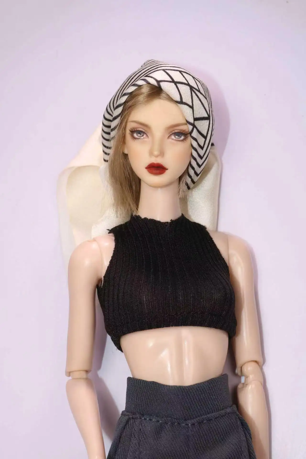 1/6 Supermodel Doll Clothes Fashion Suit Pants Tank Top Bag Headscarf Shoe Sets Girls Dress-Up Toys Clothing Parts For 30cm Doll