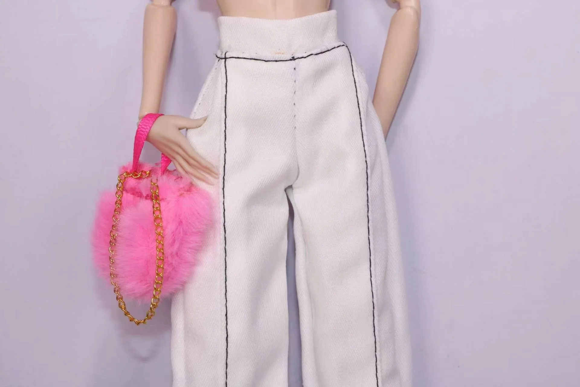 1/6 Supermodel Doll Clothes Fashion Suit Pants Tank Top Bag Headscarf Shoe Sets Girls Dress-Up Toys Clothing Parts For 30cm Doll