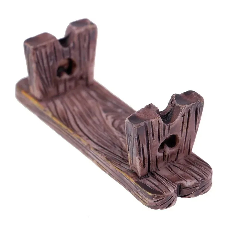 2 Pieces Tiny Wooden Stool & Chair Miniature Bench Decor for Fairy Garden, Figurine Display and Dollhouse Handmade Decoration