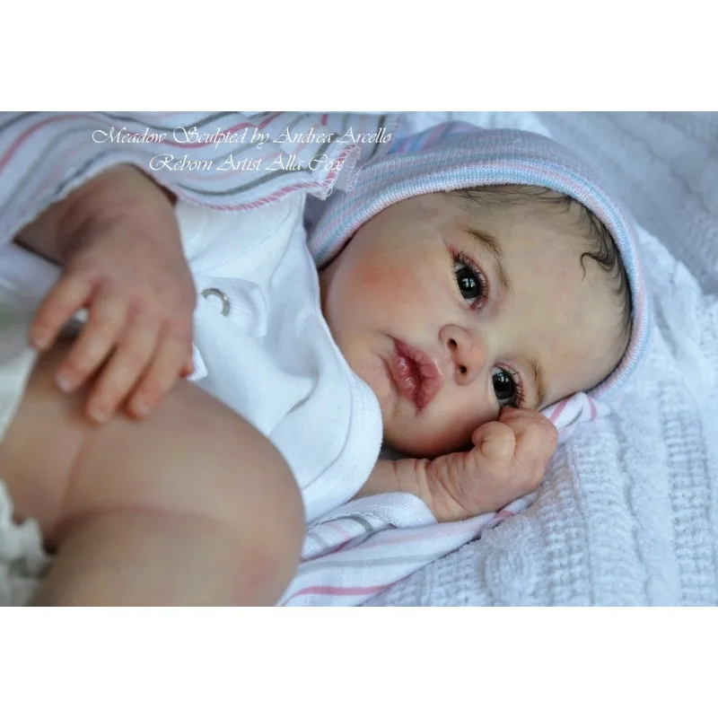 17Inch Reborn Doll Kit Meadow with COA Soft Fresh Color Blank Doll Kit Parts Handmade DIY Toy