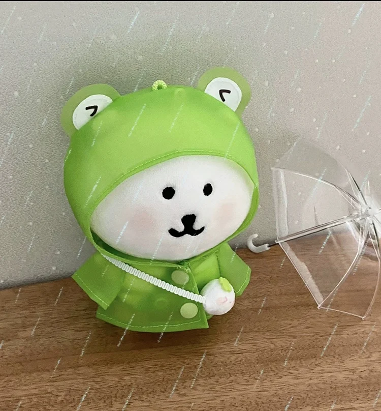 10cm cotton doll clothes Kawaii small animal raincoat series clothes pendants without attributes dolls can be worn and changed f