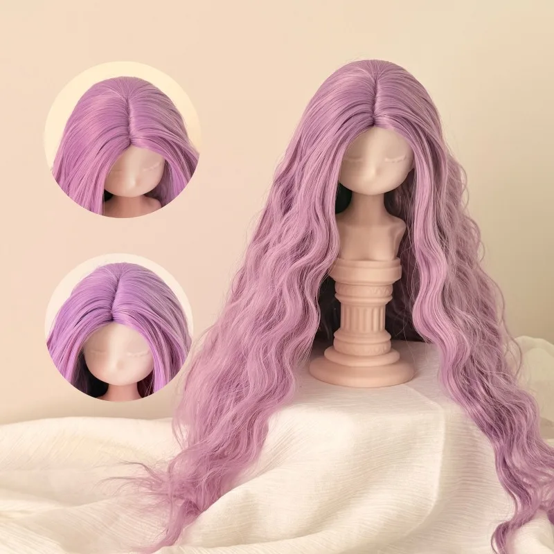 BJD Doll Wig 1/3, 1/4, 1/6 Mid Split Wool Roll Handmade Doll Dressing Wig Rough Long Roll Hair SD DIY Doll Wig Accessories