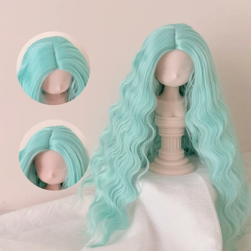 BJD Doll Wig 1/3, 1/4, 1/6 Mid Split Wool Roll Handmade Doll Dressing Wig Rough Long Roll Hair SD DIY Doll Wig Accessories