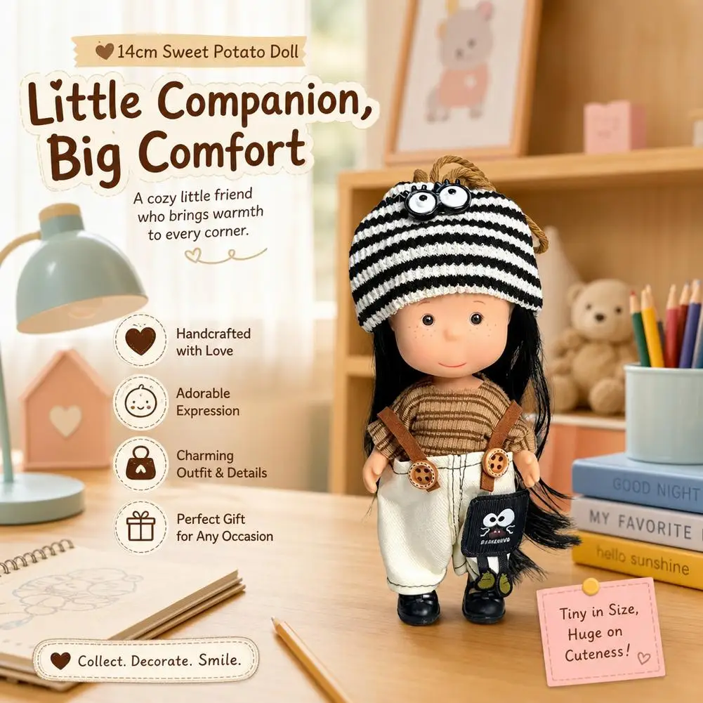 14cm Mia Spanish Sweet Potato Doll Set Cute Girl Toy Cross-Border Doll Collection Sweet Potato Dolls Multi Color Optional Set