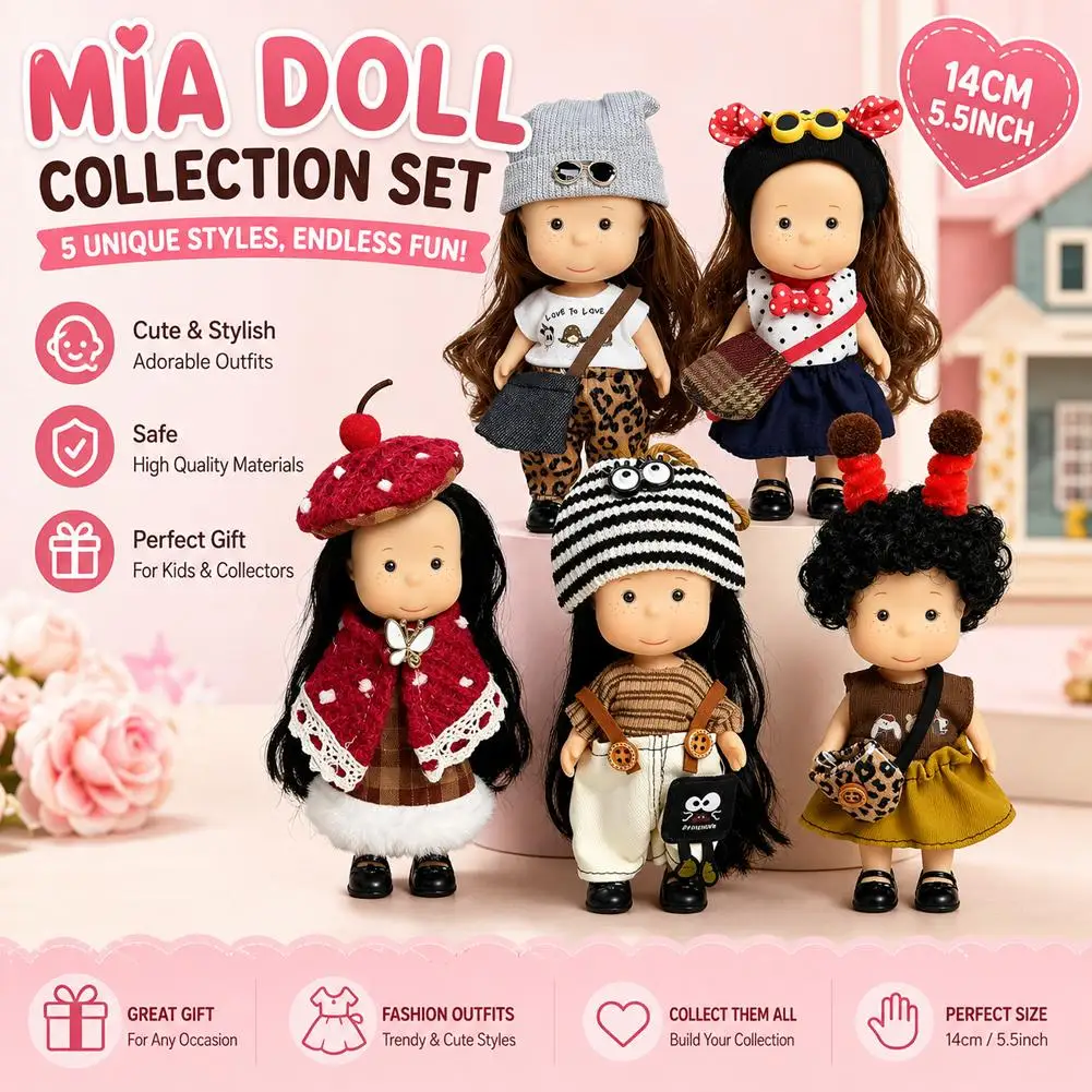 14cm Mia Spanish Sweet Potato Doll Set Cute Girl Toy Cross-Border Doll Collection Sweet Potato Dolls Multi Color Optional Set