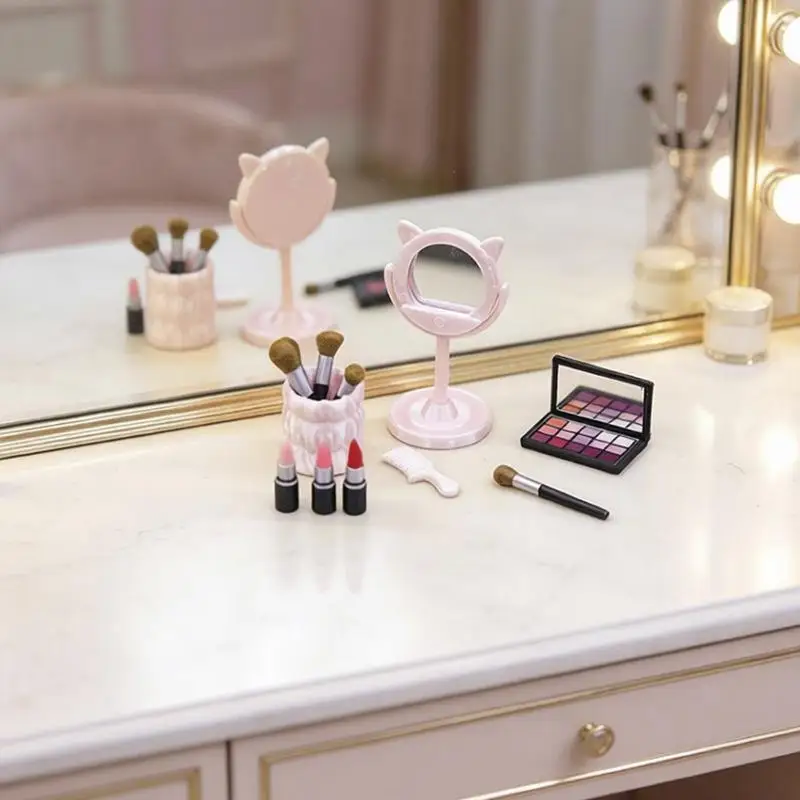 1Pcs Simulated Miniature Dollhouse Makeup Brush Cosmetic For Doll Accessory Toys