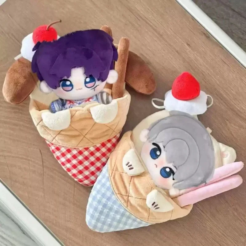 Cute 10cm Cotton Doll Accessories Cartoon Cat Dog Crepe Shaped Doll Bag Exquisite Plush Doll Outfit Diy Collectable Toy Gift
