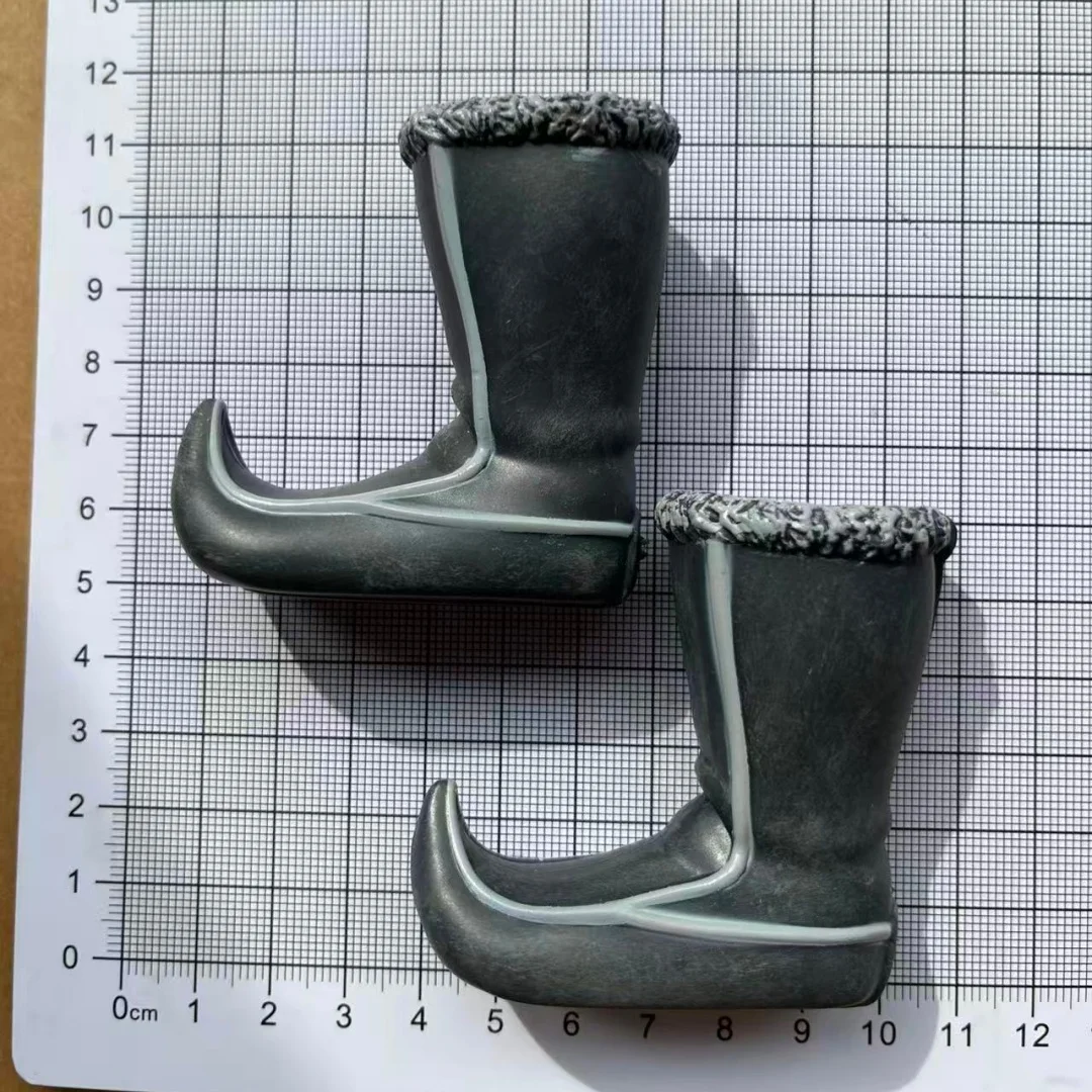 Male Doll Fashion Boots - Black Brown Gray DIY Accessory Shoes Decorative Parts for Collectible Figures