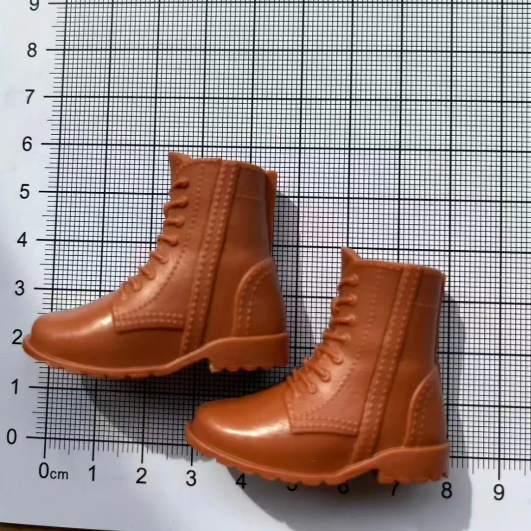 Male Doll Fashion Boots - Black Brown Gray DIY Accessory Shoes Decorative Parts for Collectible Figures
