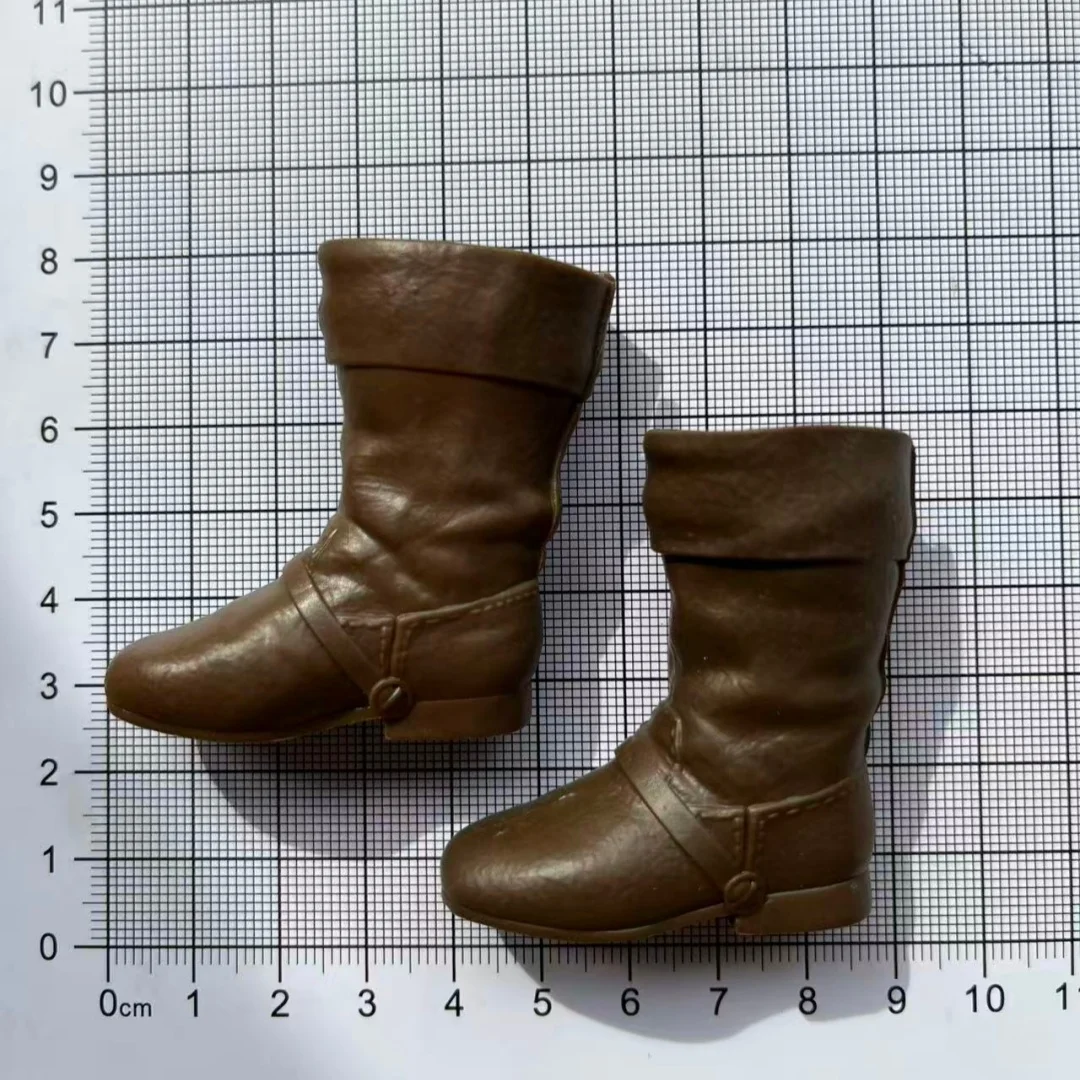 Male Doll Fashion Boots - Black Brown Gray DIY Accessory Shoes Decorative Parts for Collectible Figures