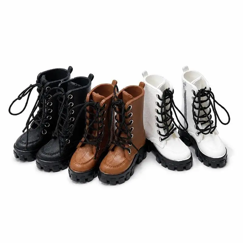 1 Pair OB22 Doll High Ankle Boots 1/8 Scale Durable Plastic Cool Shoes for Doll DIY Dress Up Hobby Supplies