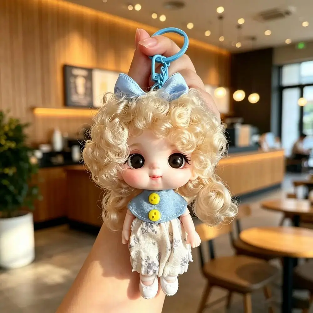 Cute 10cm Doll Keychain Bag Pendant for Bjd Doll Dolls for Girls Mini Dolls Mobile phone Decoration