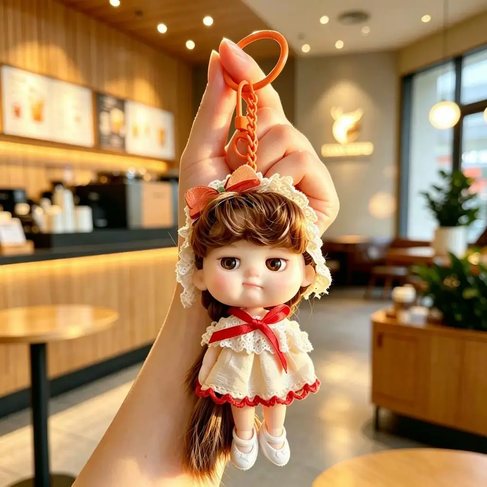 Cute 10cm Doll Keychain Bag Pendant for Bjd Doll Dolls for Girls Mini Dolls Mobile phone Decoration