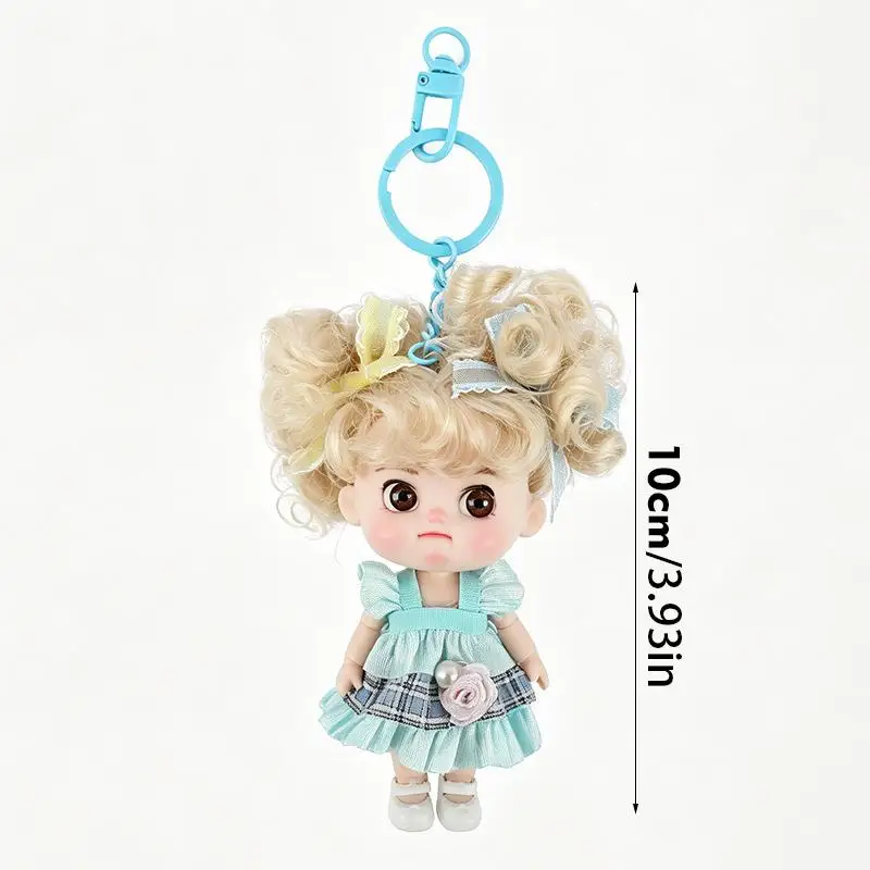Cute 10cm Doll Keychain Bag Pendant for Bjd Doll Dolls for Girls Mini Dolls Mobile phone Decoration
