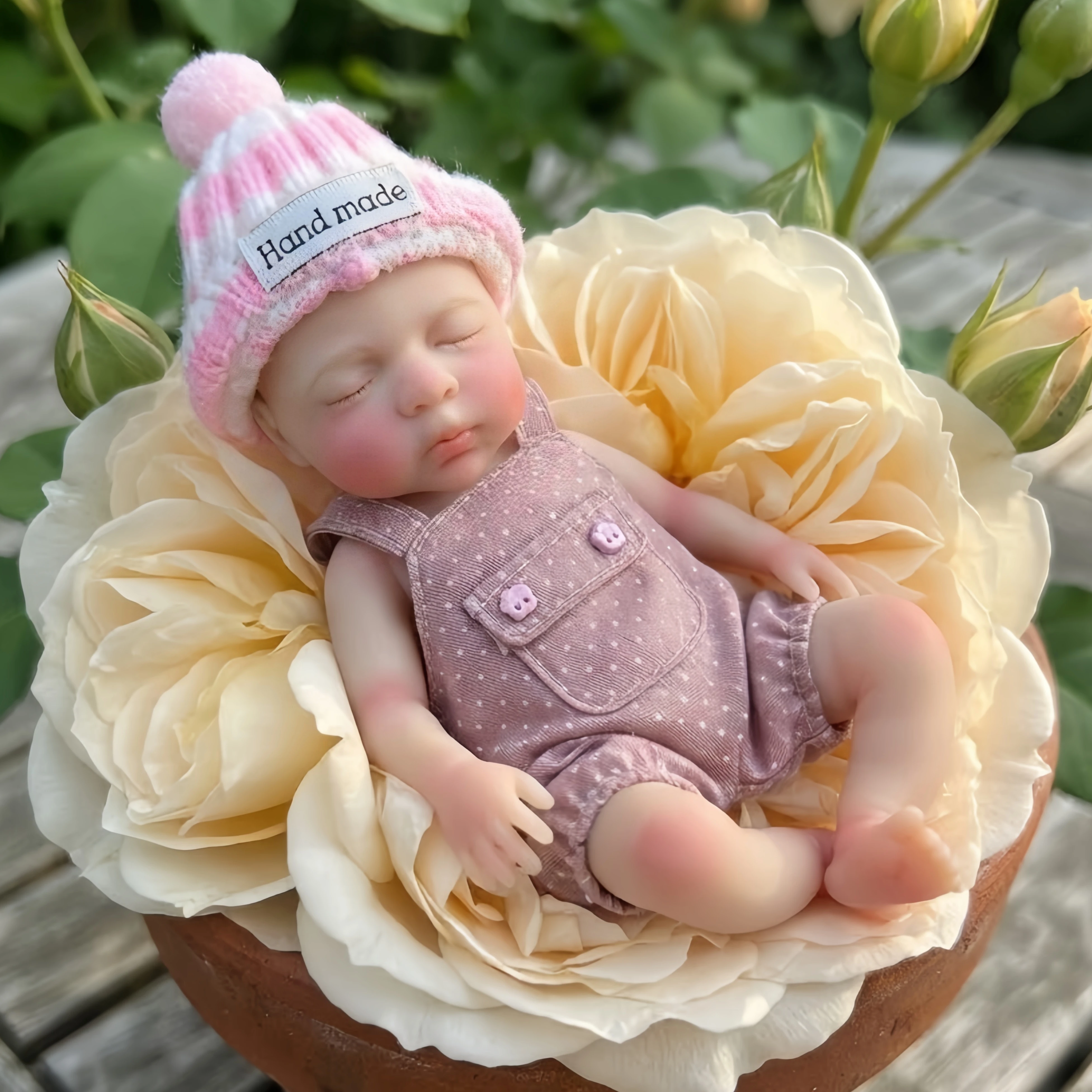 6 Inch/15 cm Cleanable Mini Full Silicone Reborn Doll Luna, Hand Painted Skin, Silky Lifelike Texture, Bebe Reborn De Silicona