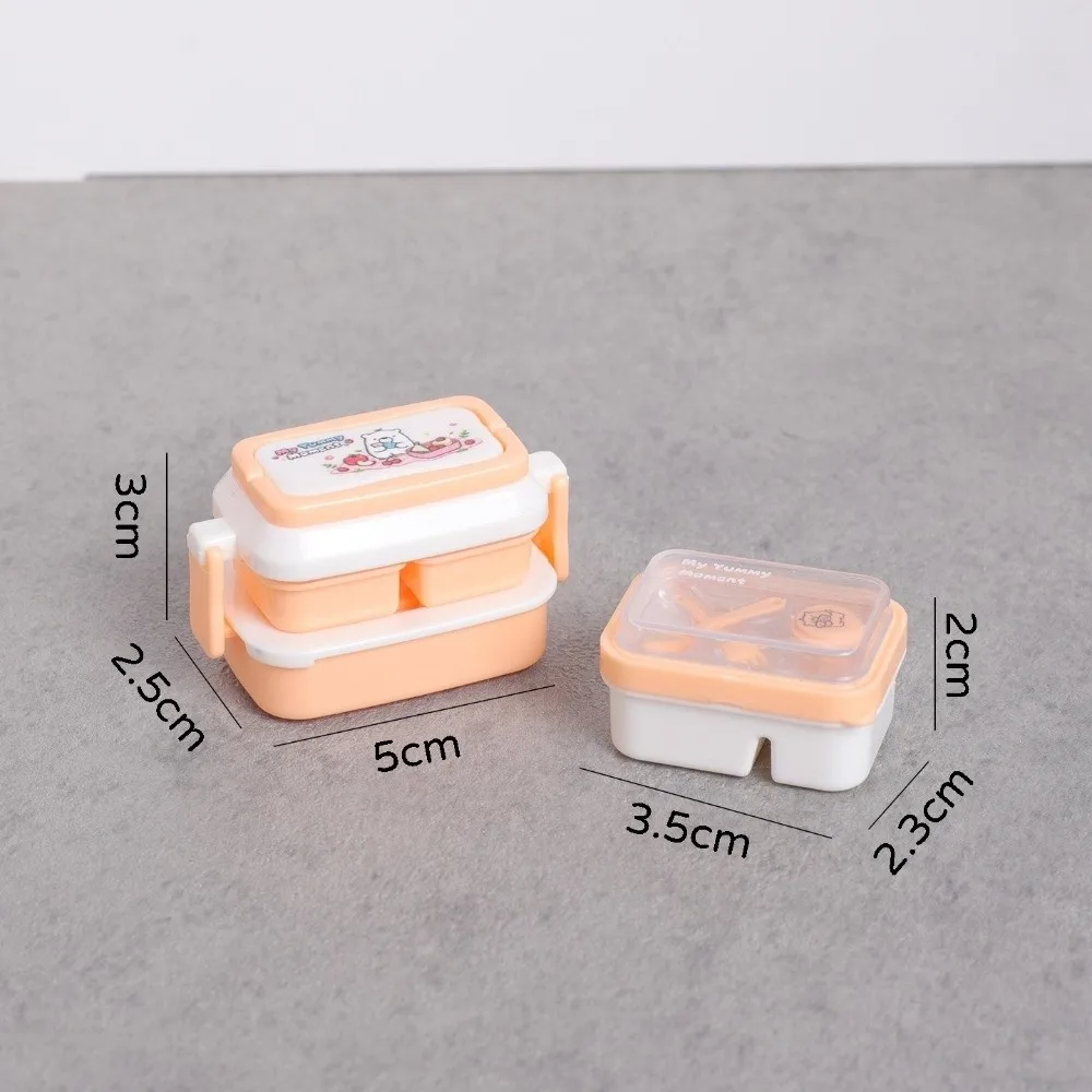 1:6 Doll House Dccessories Dollhouse Lunch Box Set Kitchen Props Cartoon Simulated Dinner Box Miniature Bento Box Model