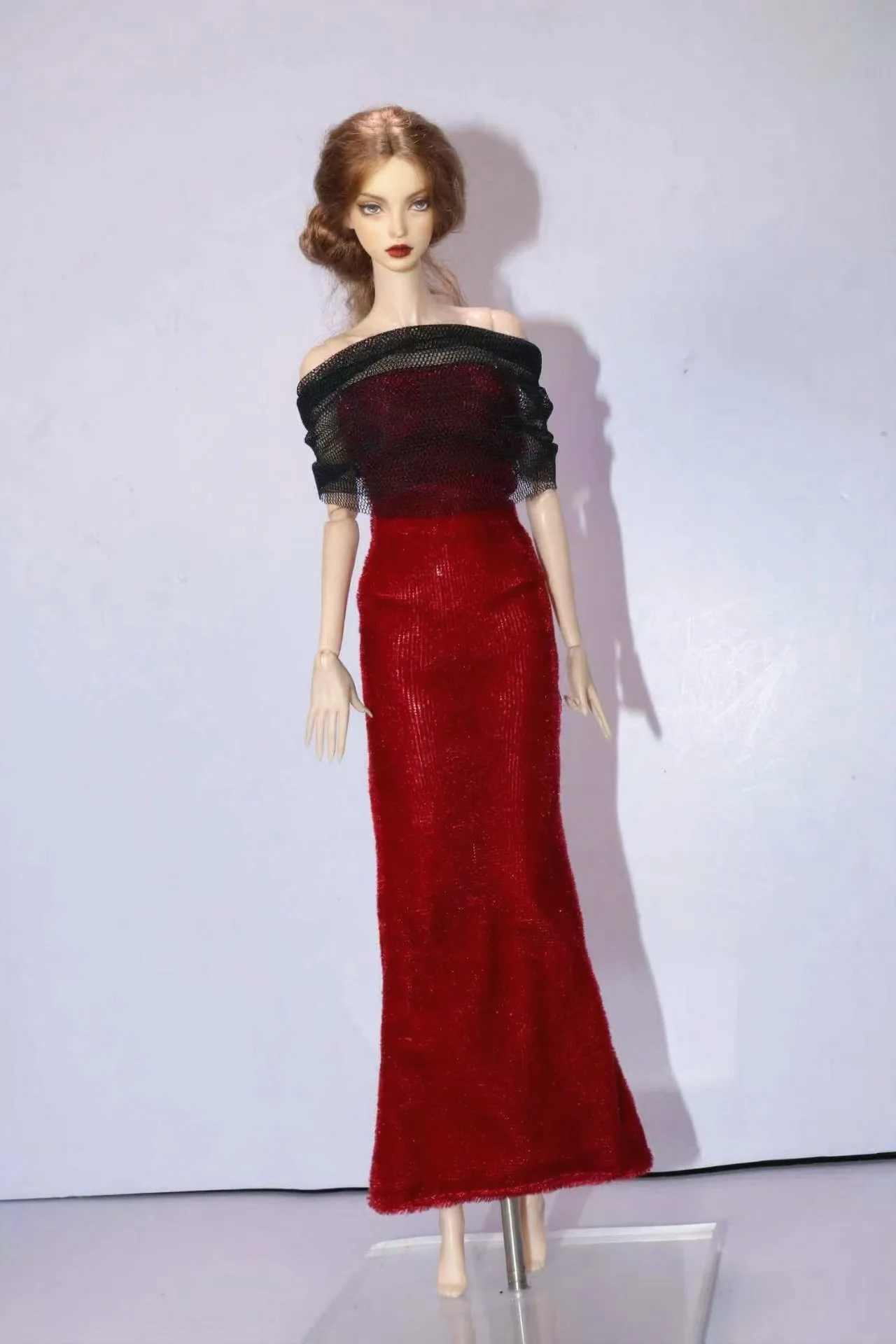 New Style Toy Accessories Gift, Pretty Fitted Mermaid Long Gown Dress for BB FR 1/6 Scale 30cm Dolls