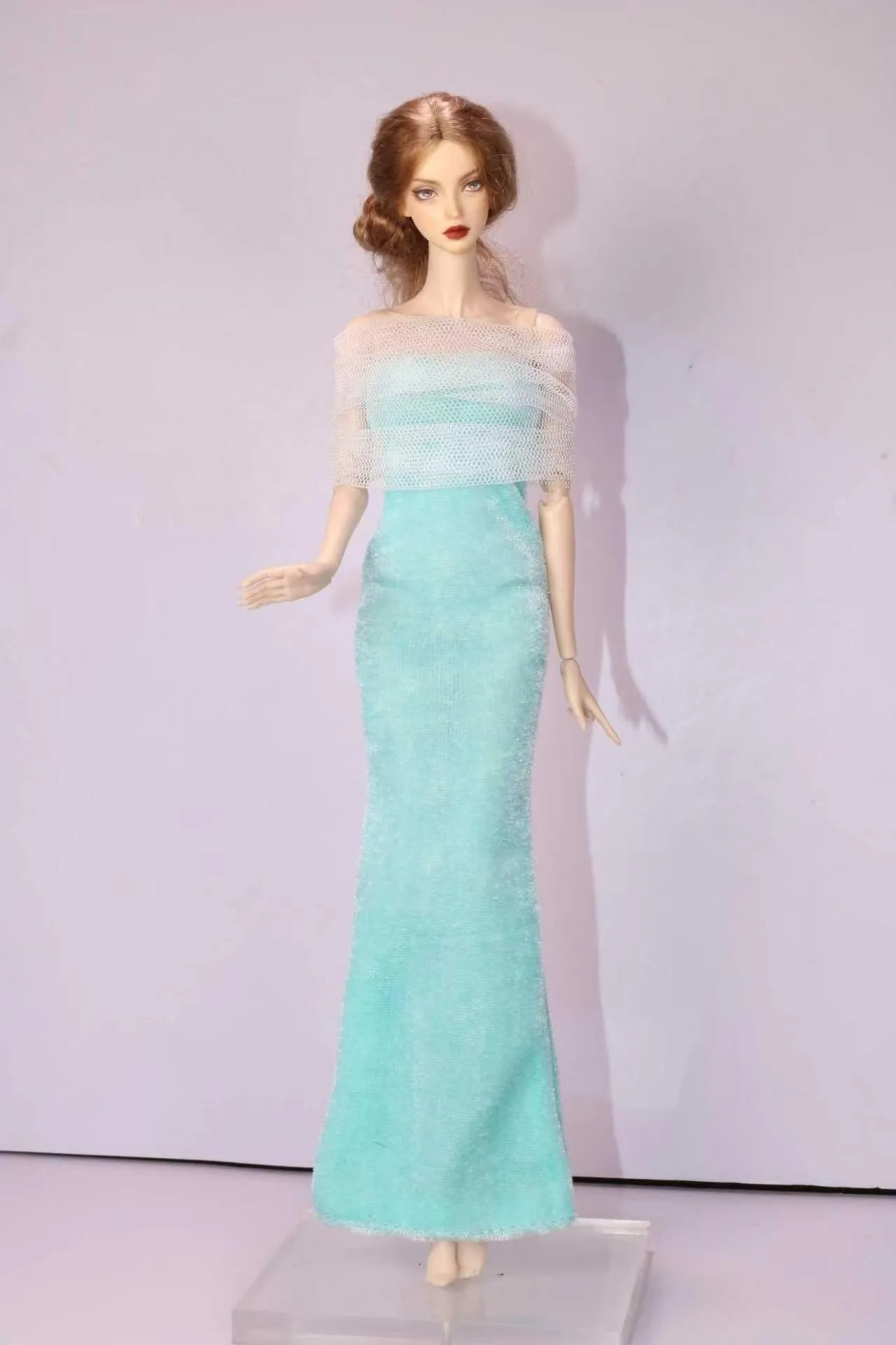 New Style Toy Accessories Gift, Pretty Fitted Mermaid Long Gown Dress for BB FR 1/6 Scale 30cm Dolls