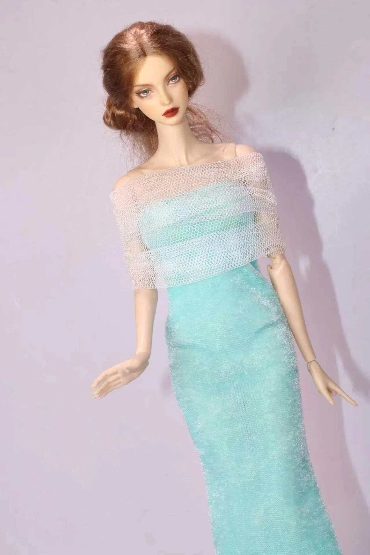 New Style Toy Accessories Gift, Pretty Fitted Mermaid Long Gown Dress for BB FR 1/6 Scale 30cm Dolls