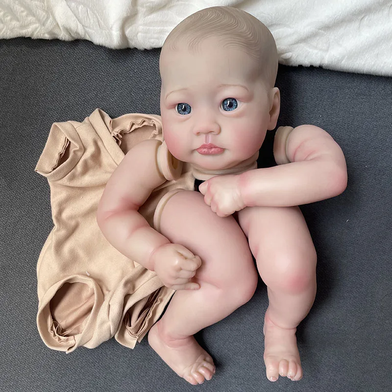 19Inch Already Painted Kits/Unpainted Kit Lifelike Reborn Lali Doll Kit Soft Touch Fresh Color DIY Doll Parts With Cloth Body