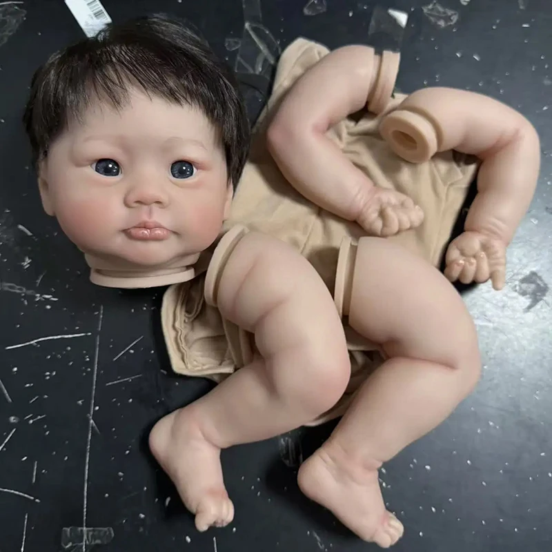 19Inch Already Painted Kits/Unpainted Kit Lifelike Reborn Lali Doll Kit Soft Touch Fresh Color DIY Doll Parts With Cloth Body