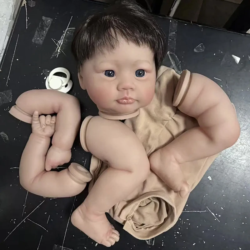 19Inch Already Painted Kits/Unpainted Kit Lifelike Reborn Lali Doll Kit Soft Touch Fresh Color DIY Doll Parts With Cloth Body
