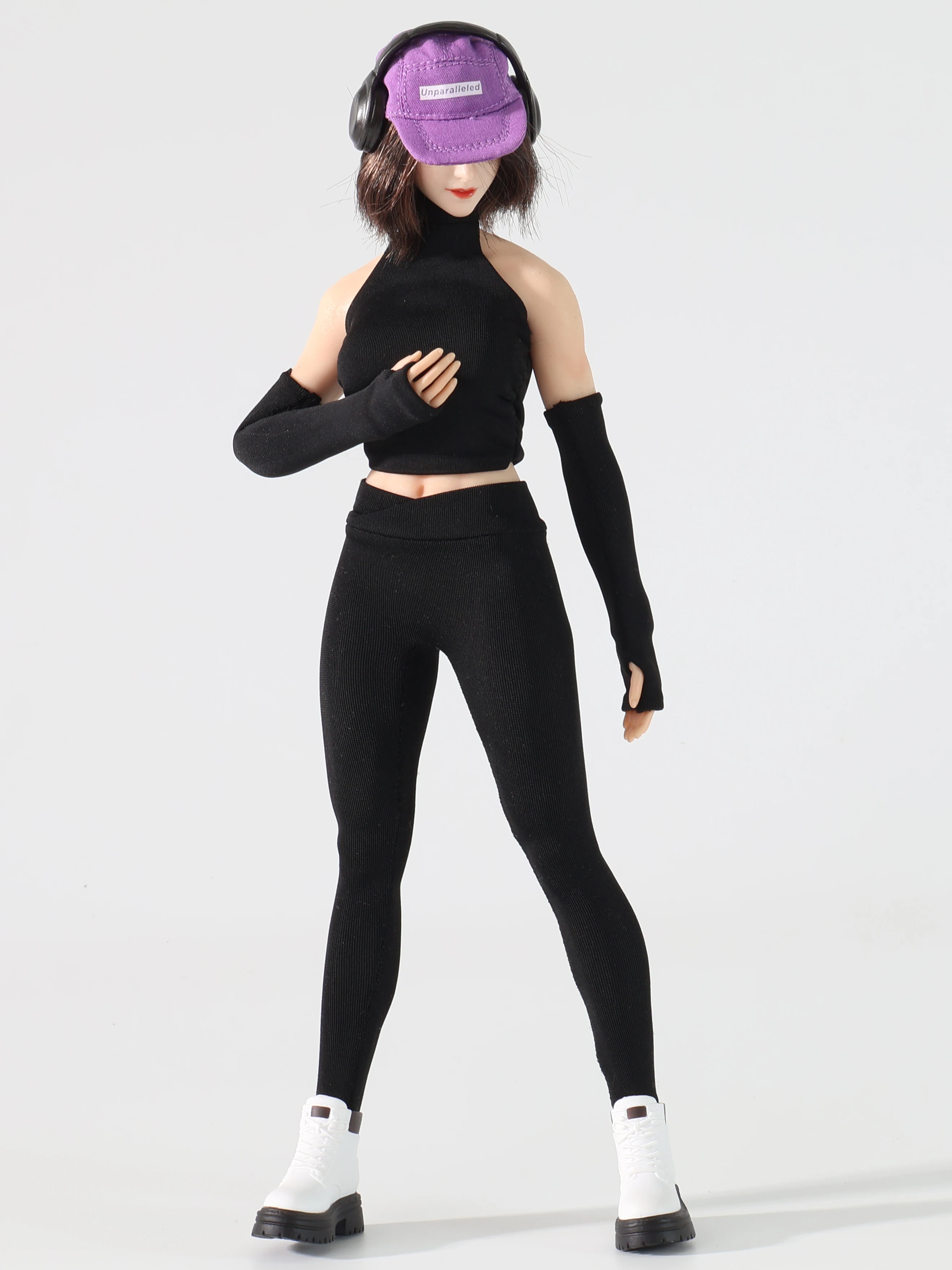 1/6 Scale Female Yoga Wear Set Hooded Jacket Clothes Outfit, Doll Clothing Accessory for 12 Inch Female Action Figure Bodies Par