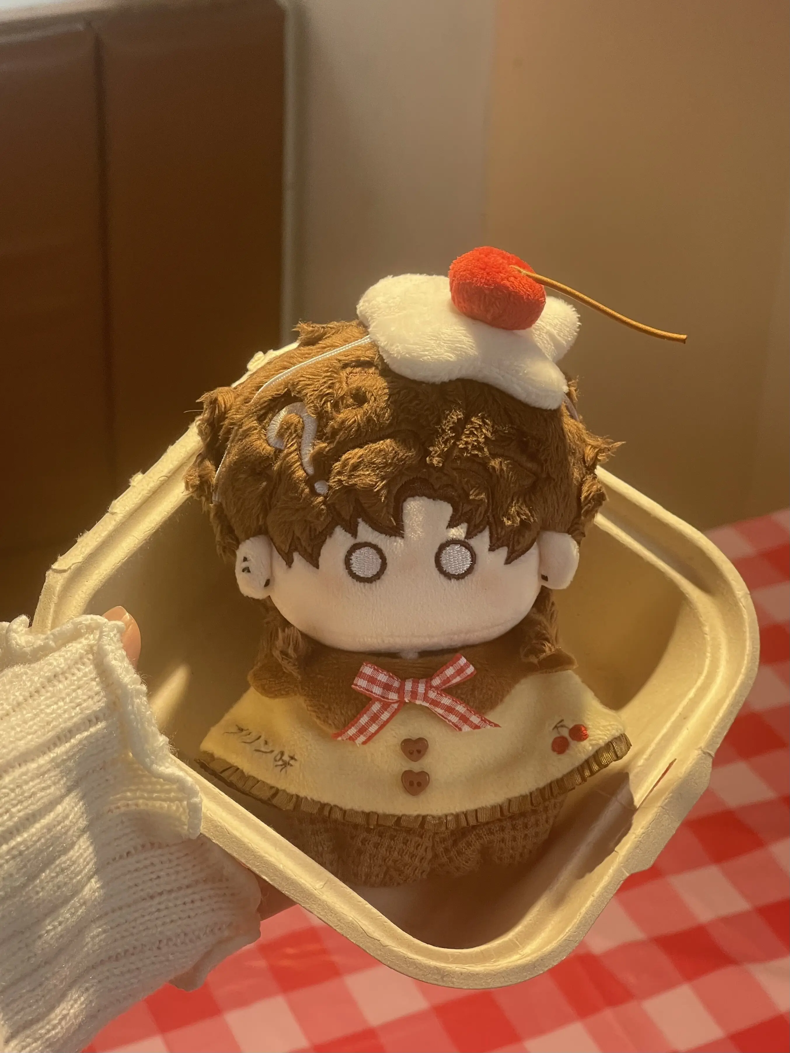 10cm Doll Cloak Cape Outfit Cute Hooded Clothes For Pudding Nunu Sea‑star Body Cotton Plush Doll Costume Accessories