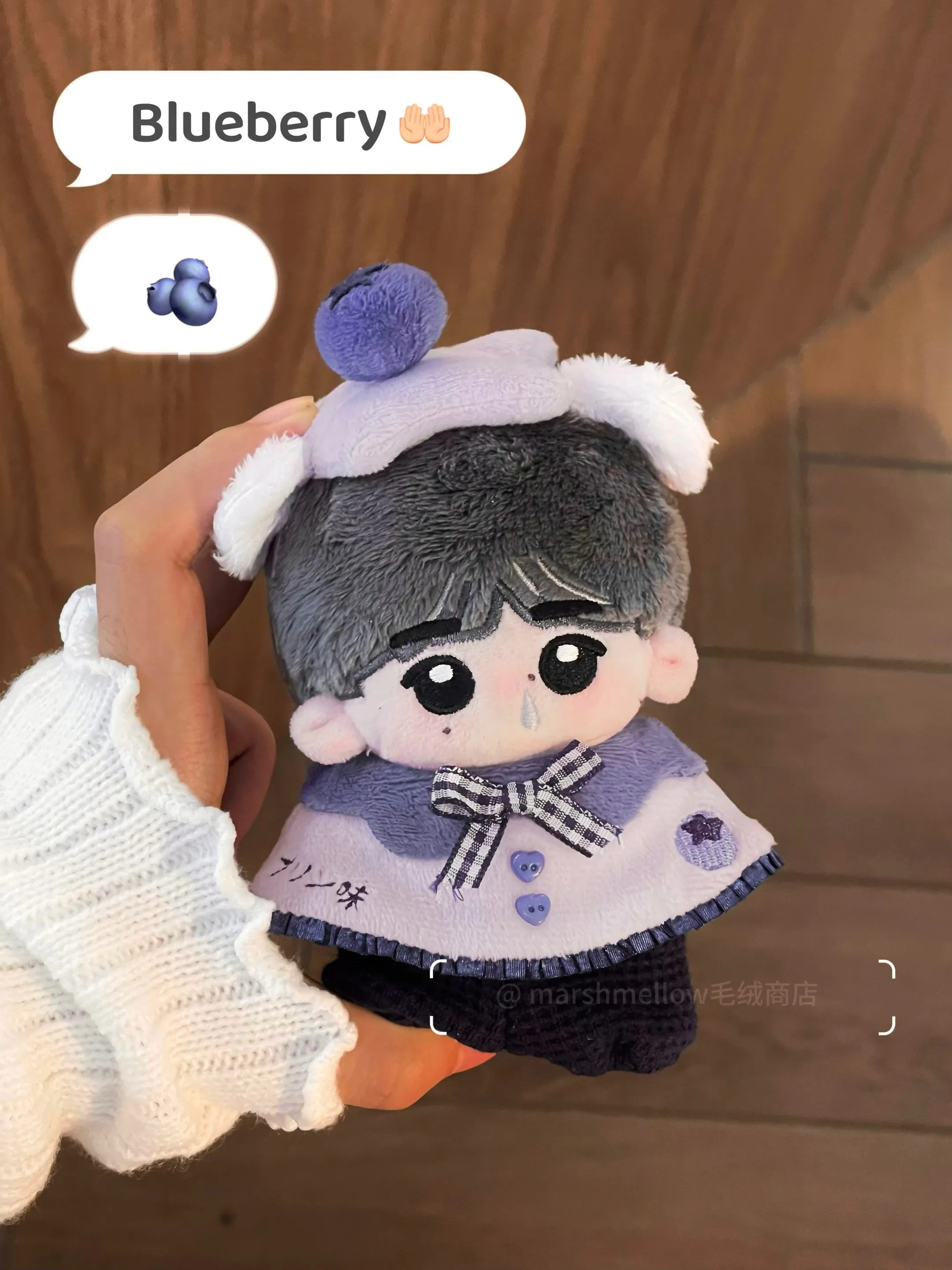 10cm Doll Cloak Cape Outfit Cute Hooded Clothes For Pudding Nunu Sea‑star Body Cotton Plush Doll Costume Accessories