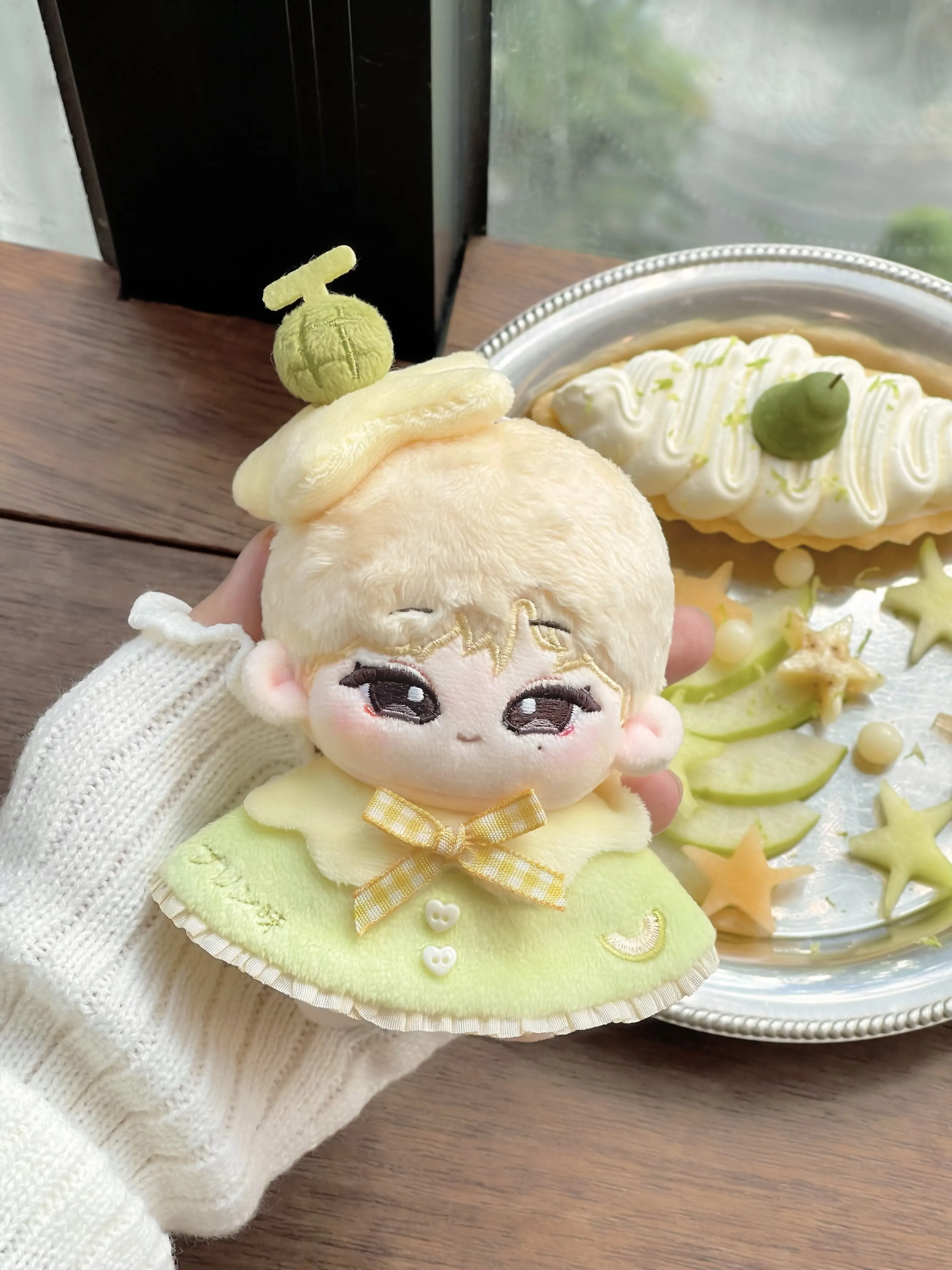 10cm Doll Cloak Cape Outfit Cute Hooded Clothes For Pudding Nunu Sea‑star Body Cotton Plush Doll Costume Accessories