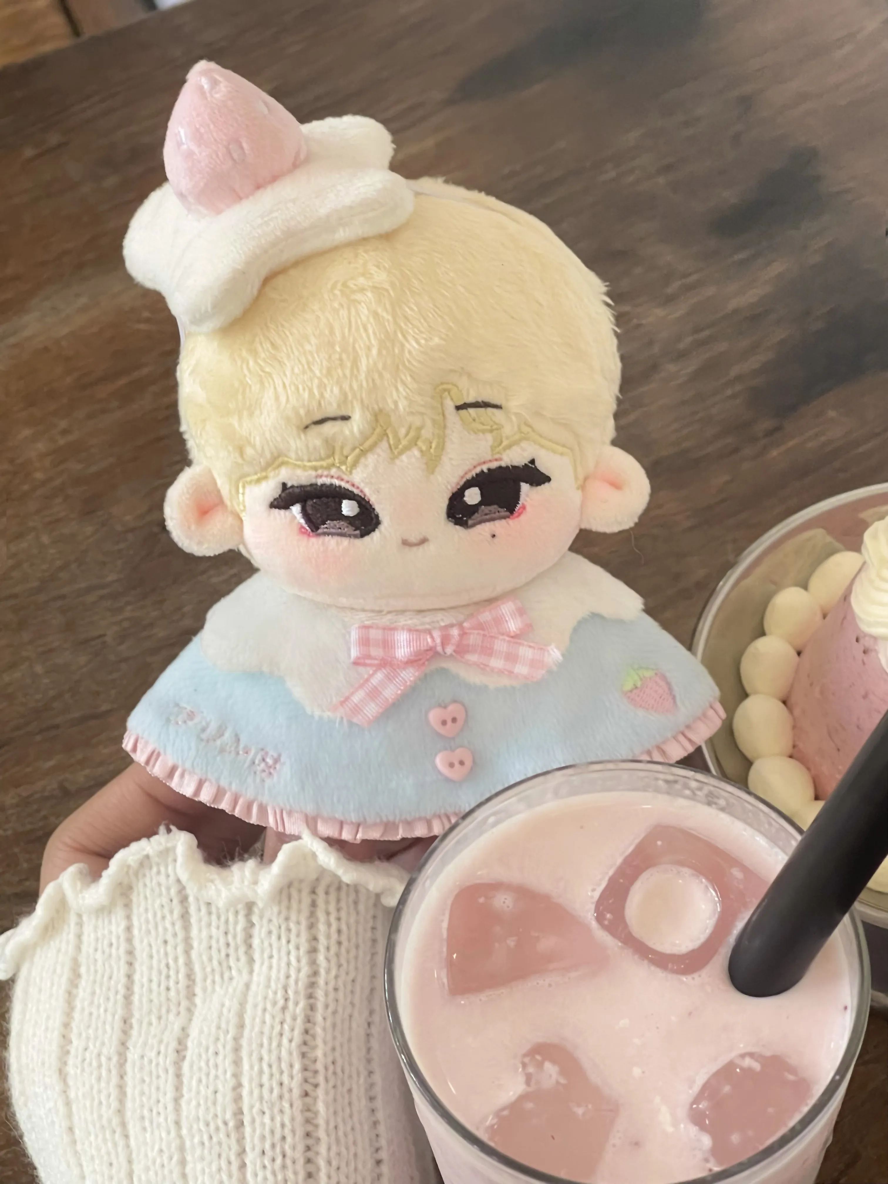 10cm Doll Cloak Cape Outfit Cute Hooded Clothes For Pudding Nunu Sea‑star Body Cotton Plush Doll Costume Accessories