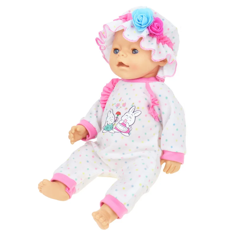 17 Inch Baby Doll Boy Outfit Green T-shirt Overalls for 43cm 18 Inch Doll Clothes Rompers