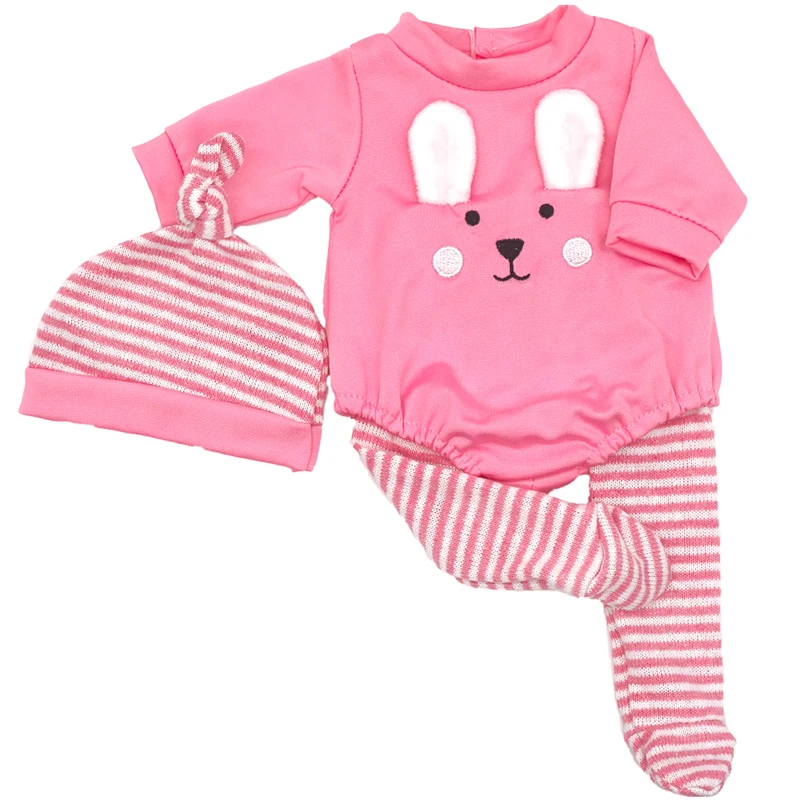 17 Inch Baby Doll Boy Outfit Green T-shirt Overalls for 43cm 18 Inch Doll Clothes Rompers
