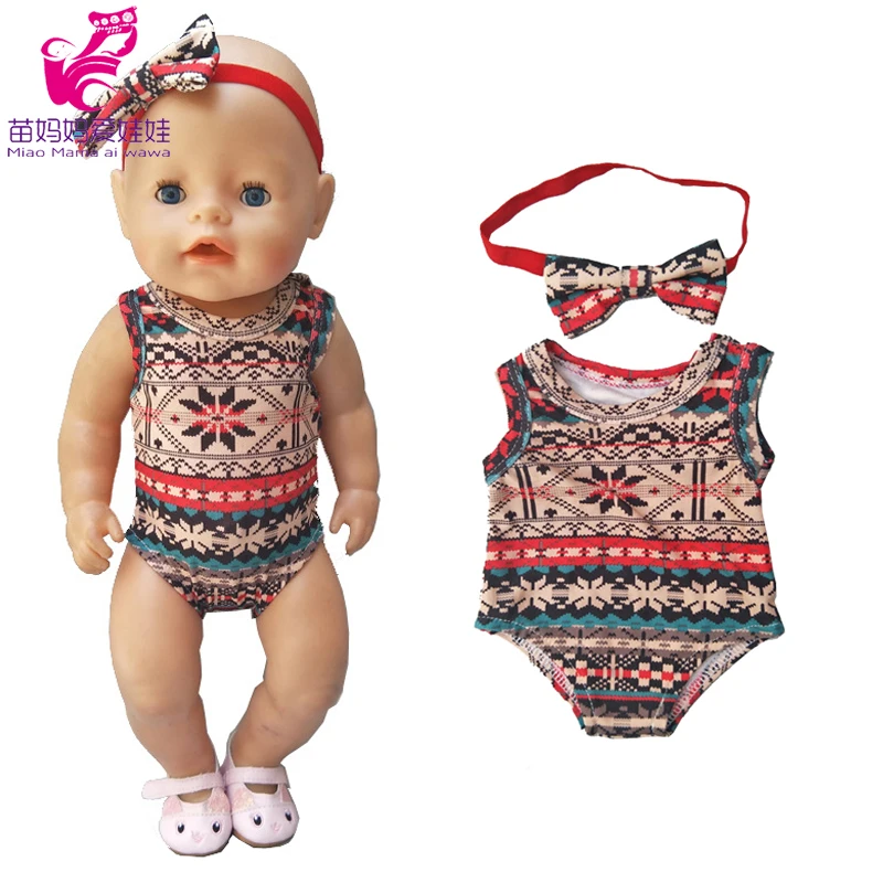 17 Inch Baby Doll Boy Outfit Green T-shirt Overalls for 43cm 18 Inch Doll Clothes Rompers