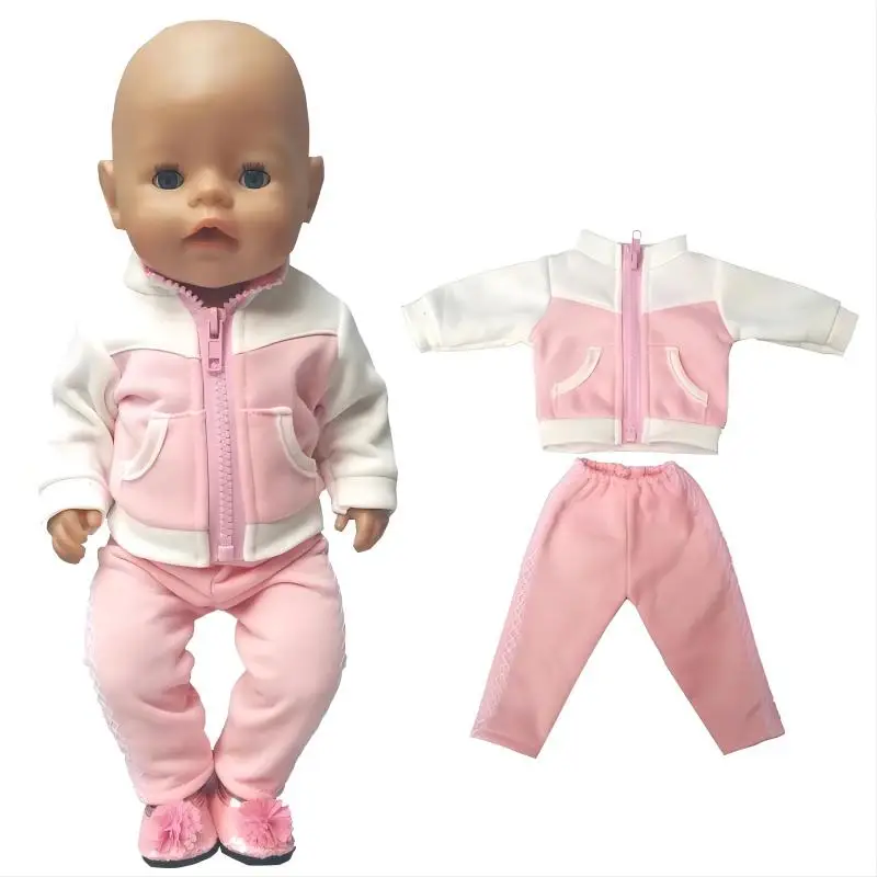 17 Inch Baby Doll Boy Outfit Green T-shirt Overalls for 43cm 18 Inch Doll Clothes Rompers